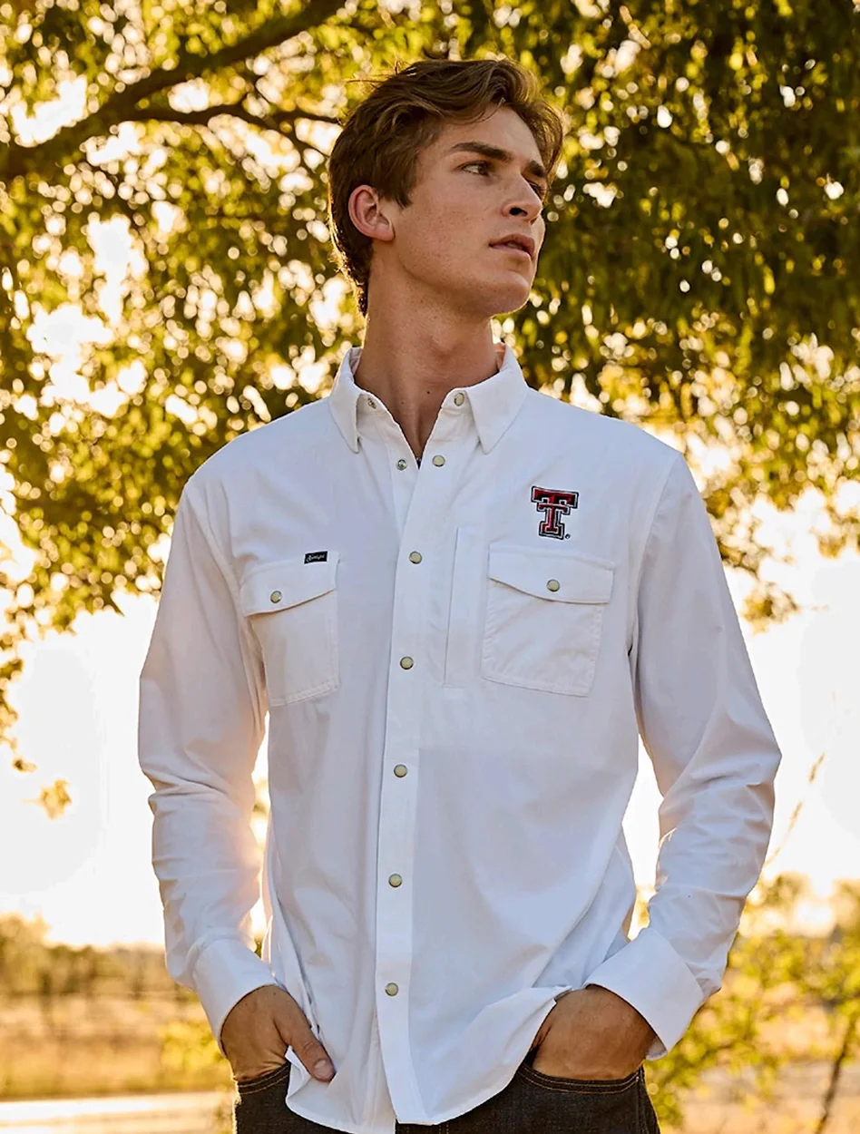 Texas Tech Double T "Tailgater" Pearl Snap Long Sleeve Button Down Shirt
