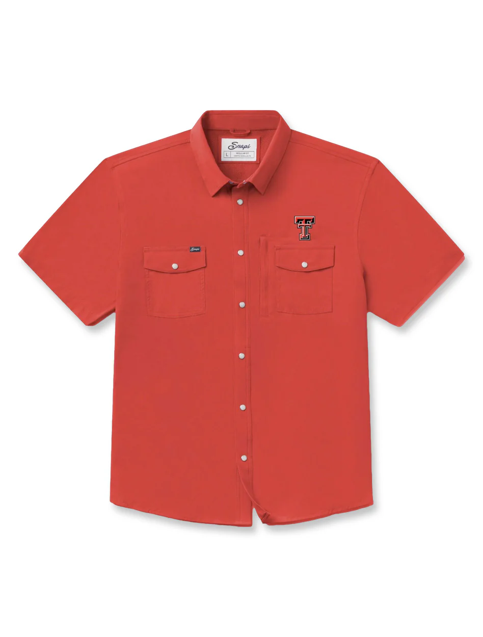Texas Tech Double T "Tailgater" Pearl Snap Short Sleeve Button Down Shirt - Image 11