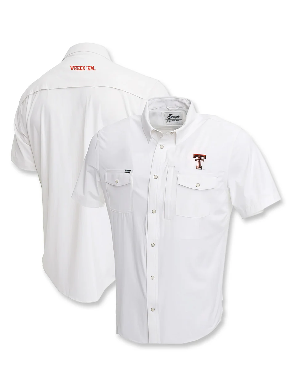 Texas Tech Double T "Tailgater" Pearl Snap Short Sleeve Button Down Shirt - Image 6