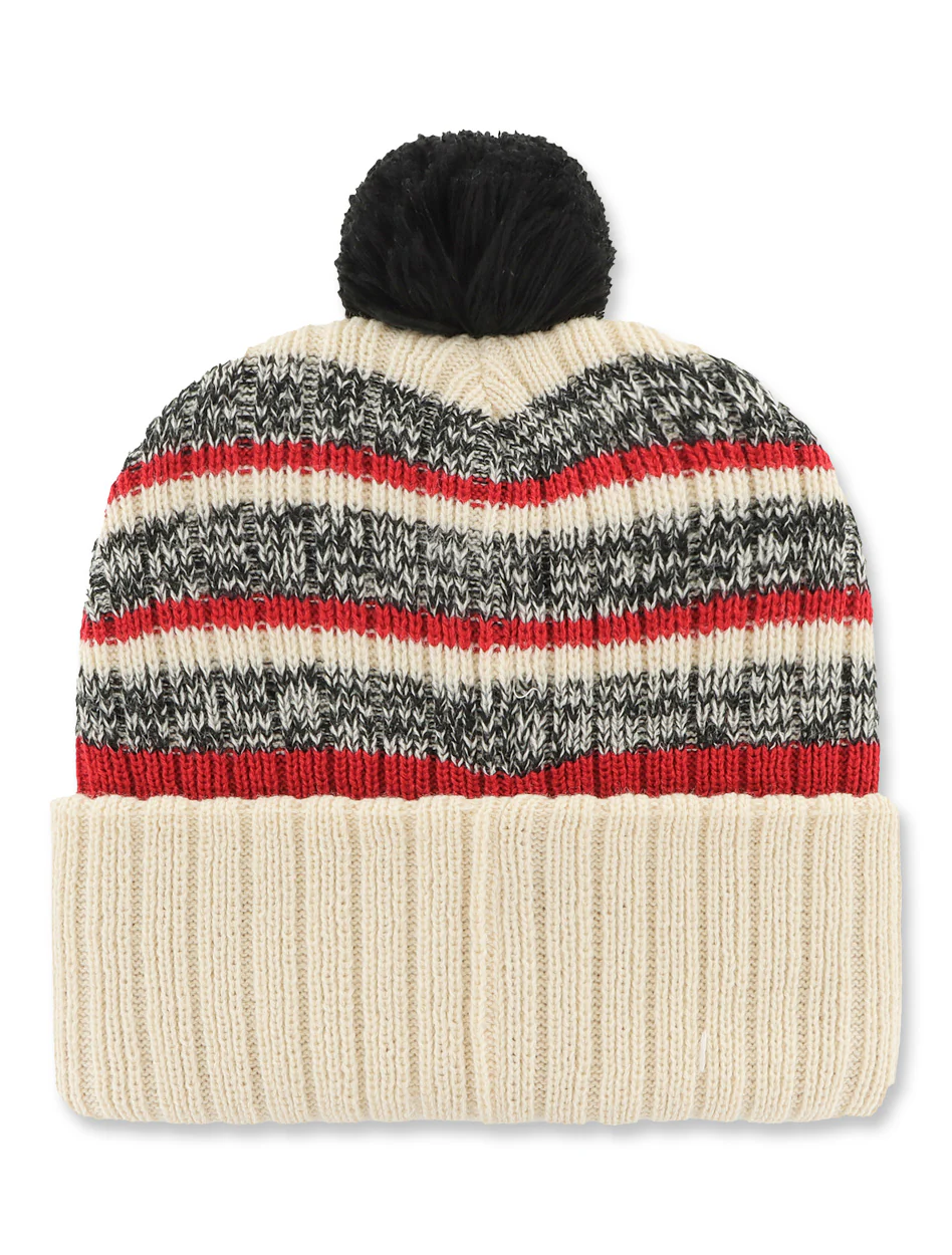 Texas Tech Double T "Tavern" Striped Cuffed Beanie w/ Pom - Image 2