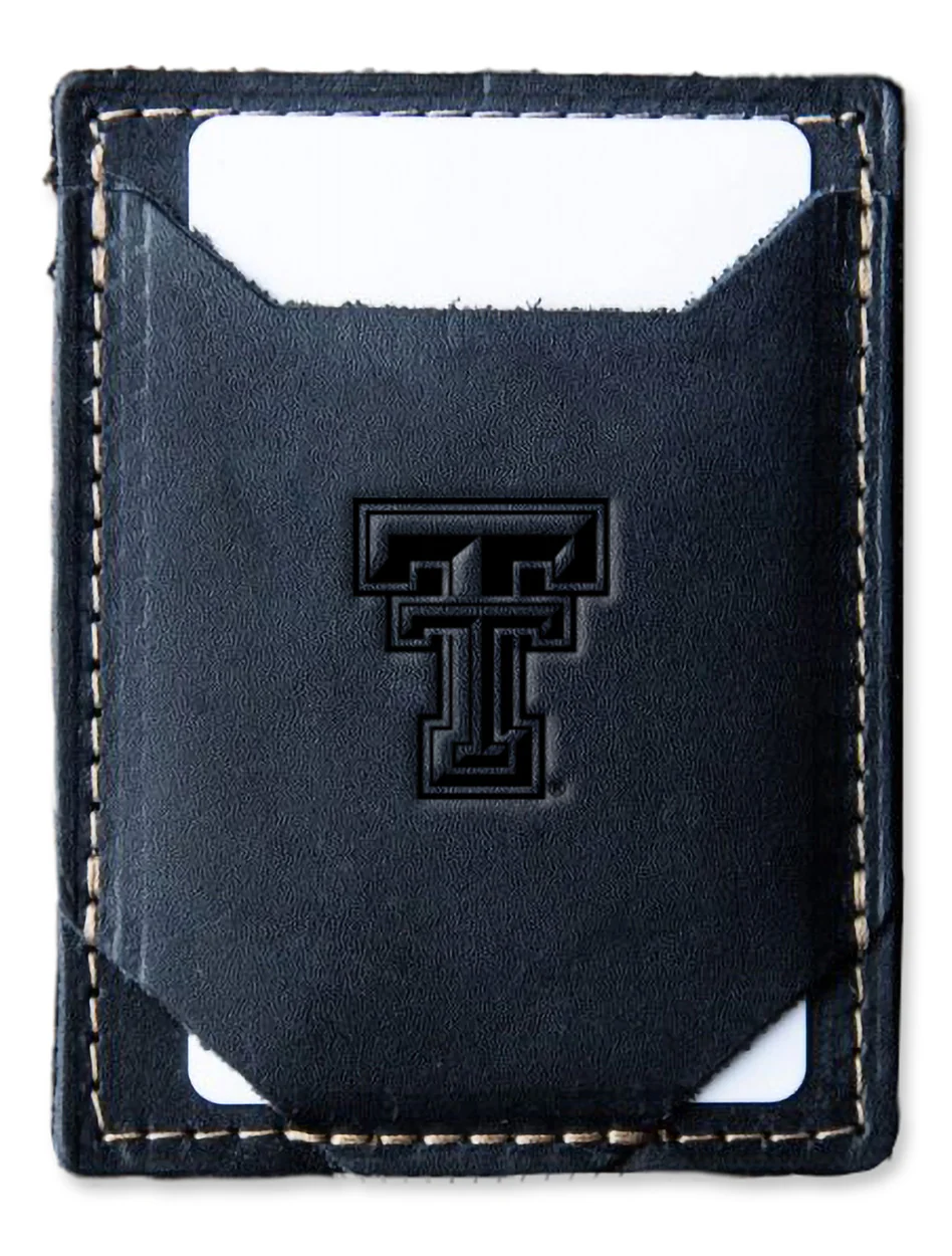 Texas Tech Holtz Double T "The Trey" Money Clip Front Pocket Fine Leather Wallet - Image 3