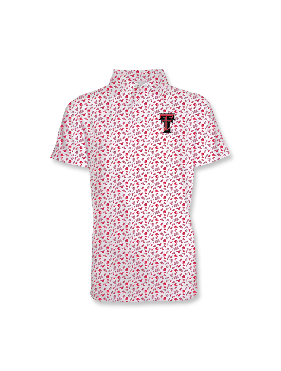 Texas Tech Double T "Tom" TODDLER Football Icon Polo
