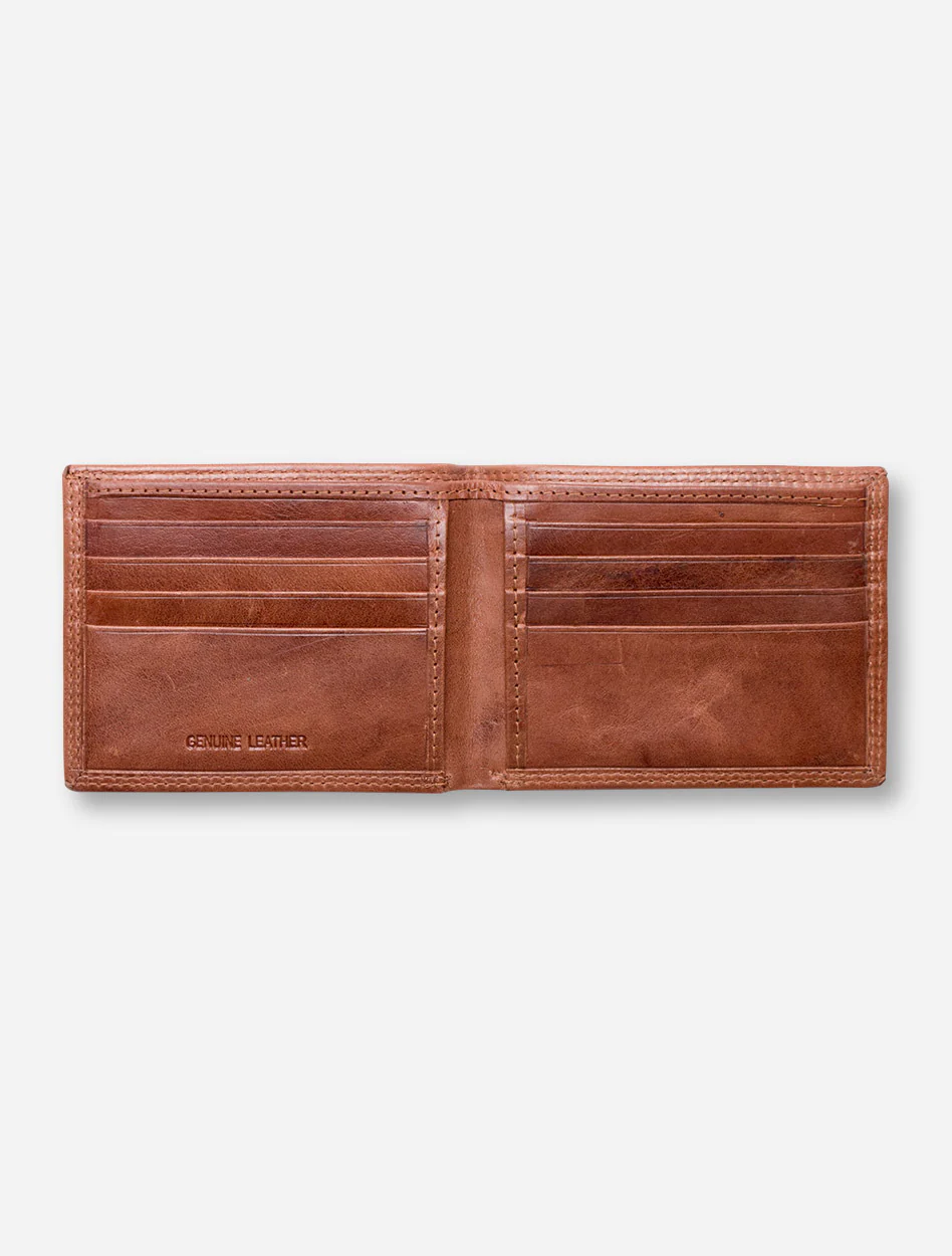 Texas Tech Double T "Contrast Stitch" Bifold Leather Wallet - Image 4