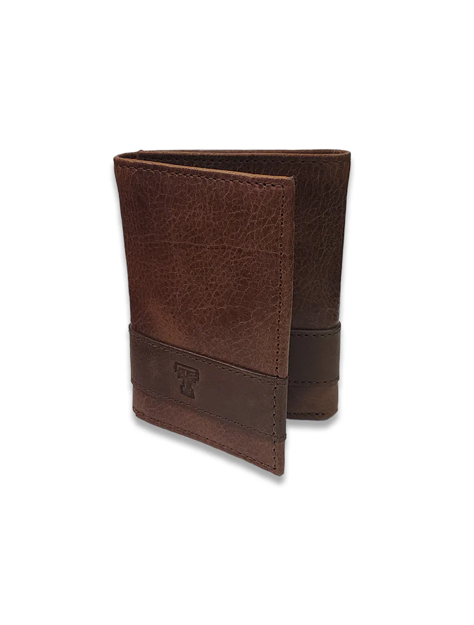 Texas Tech Double T "Westbridge" Two Tone Tri-fold Wallet