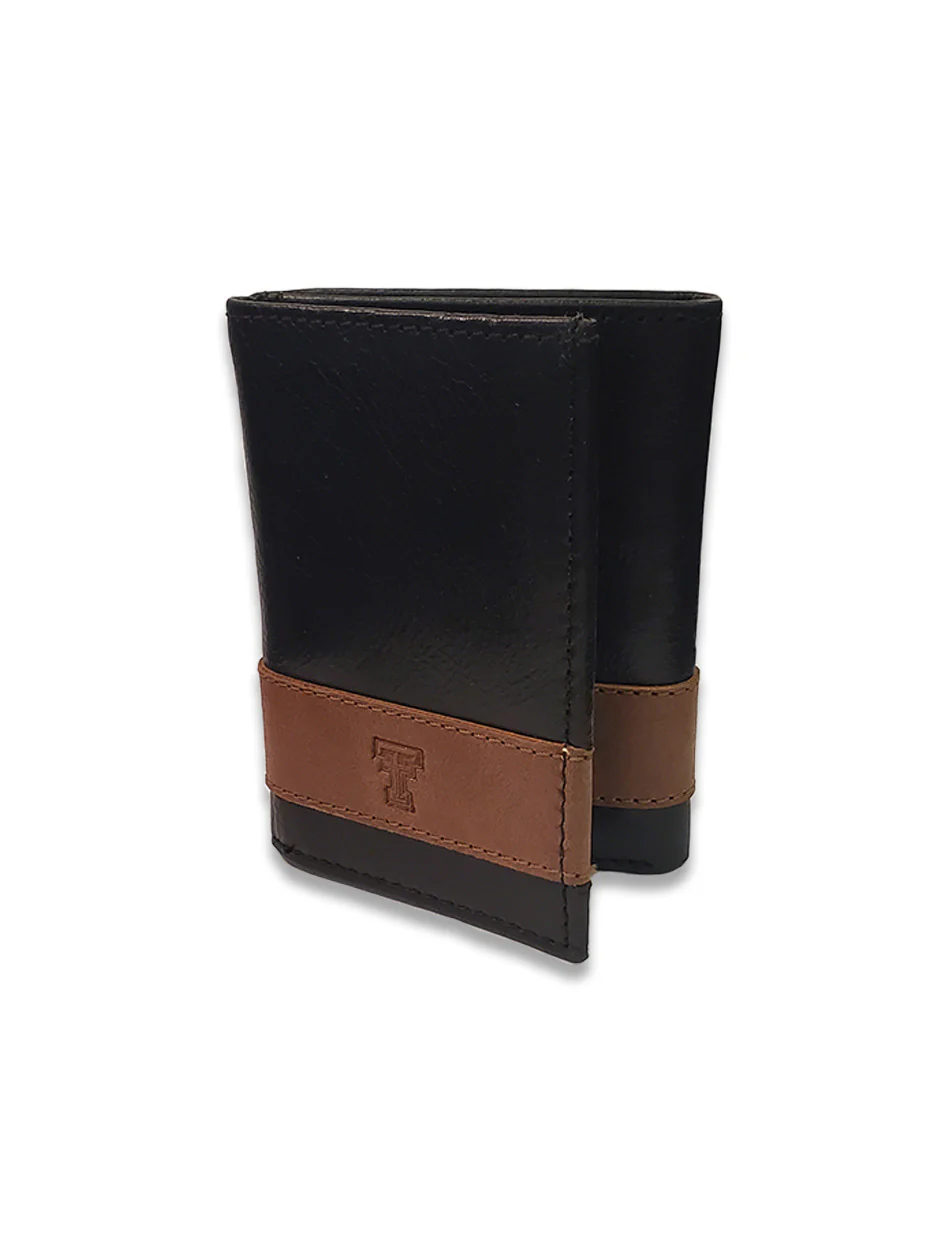 Texas Tech Double T "Westbridge" Two Tone Tri-fold Wallet - Image 4