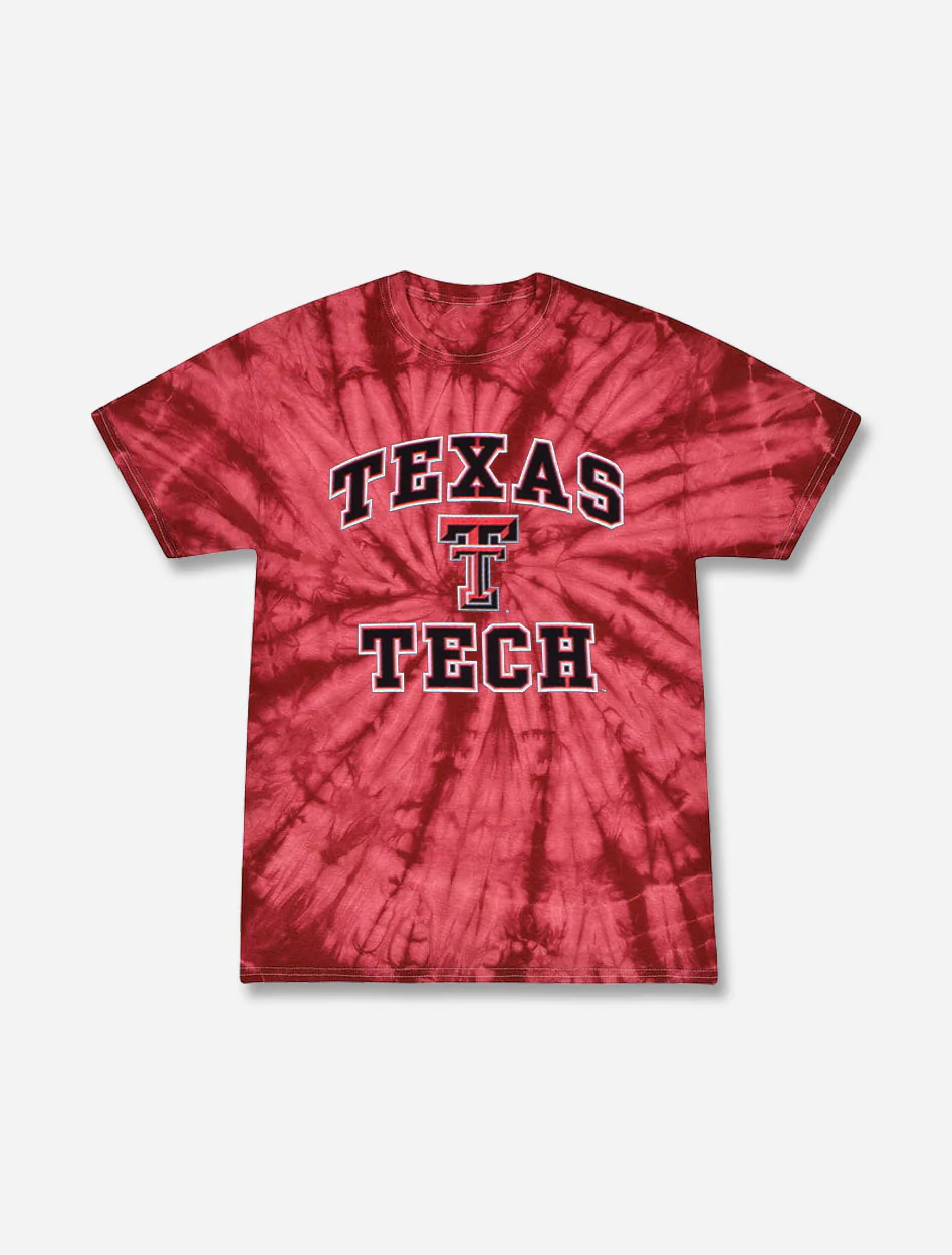 Texas Tech Dynamic Double T Team Color Tie Dye YOUTH T-Shirt - Image 2