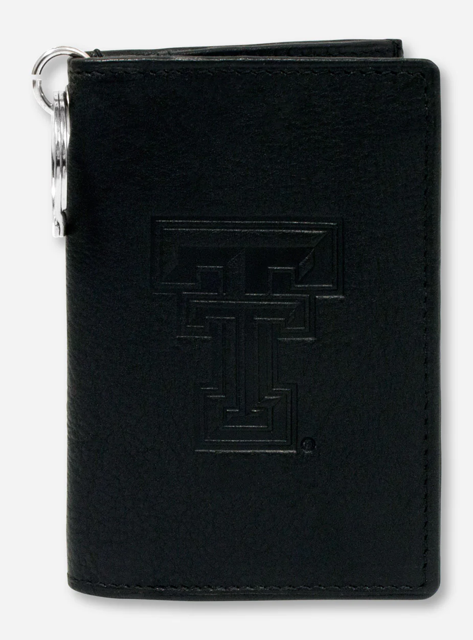 Texas Tech Embossed Double T on Leather ID Holder - Image 2