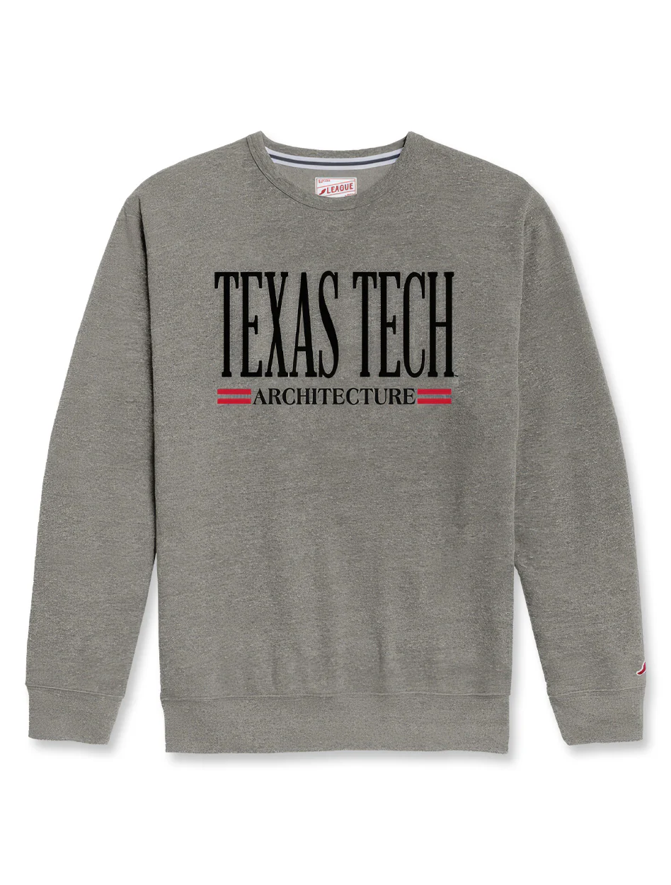 Texas Tech Architecture Tri-Blend Crewneck Sweatshirt