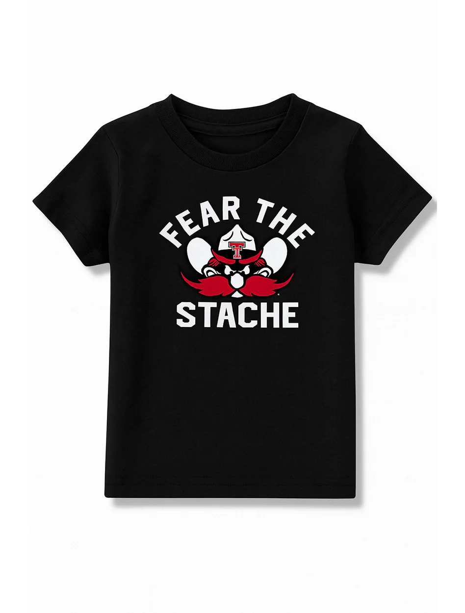 Texas Tech "Fear the Stache" TODDLER Short Sleeve T-Shirt