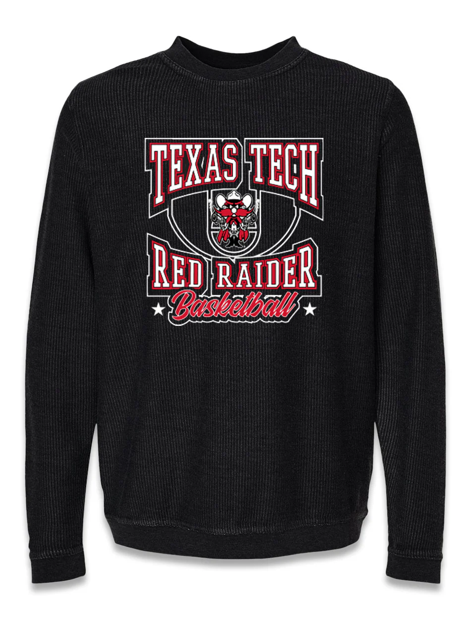 Texas Tech "Free Throw" Basketball Corded Crew Sweatshirt