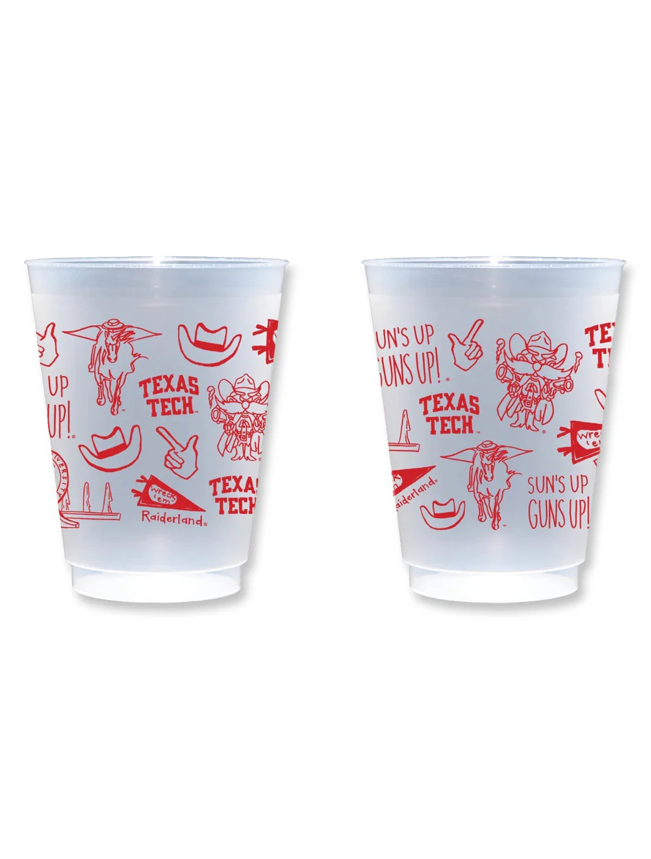 Texas Tech Frosted 16oz Shatterproof Party Cups