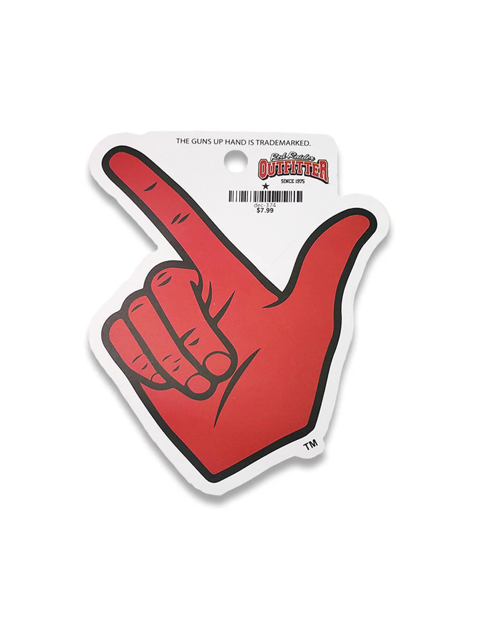 Texas Tech Full Color "Guns Up Hand" Vinyl Decal