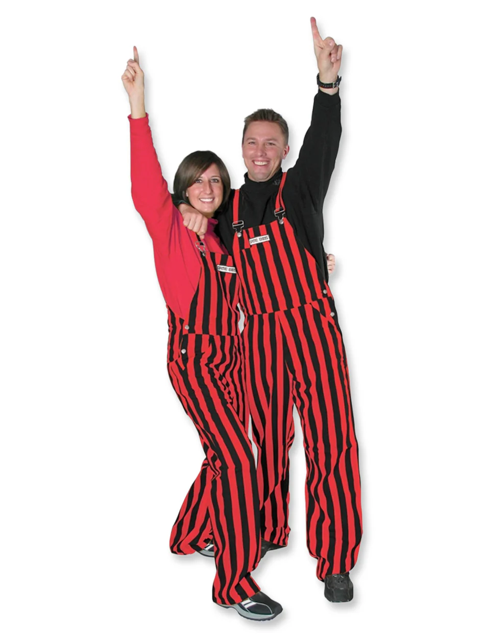 Texas Tech Game Bibs Striped Adult Overalls - Image 2