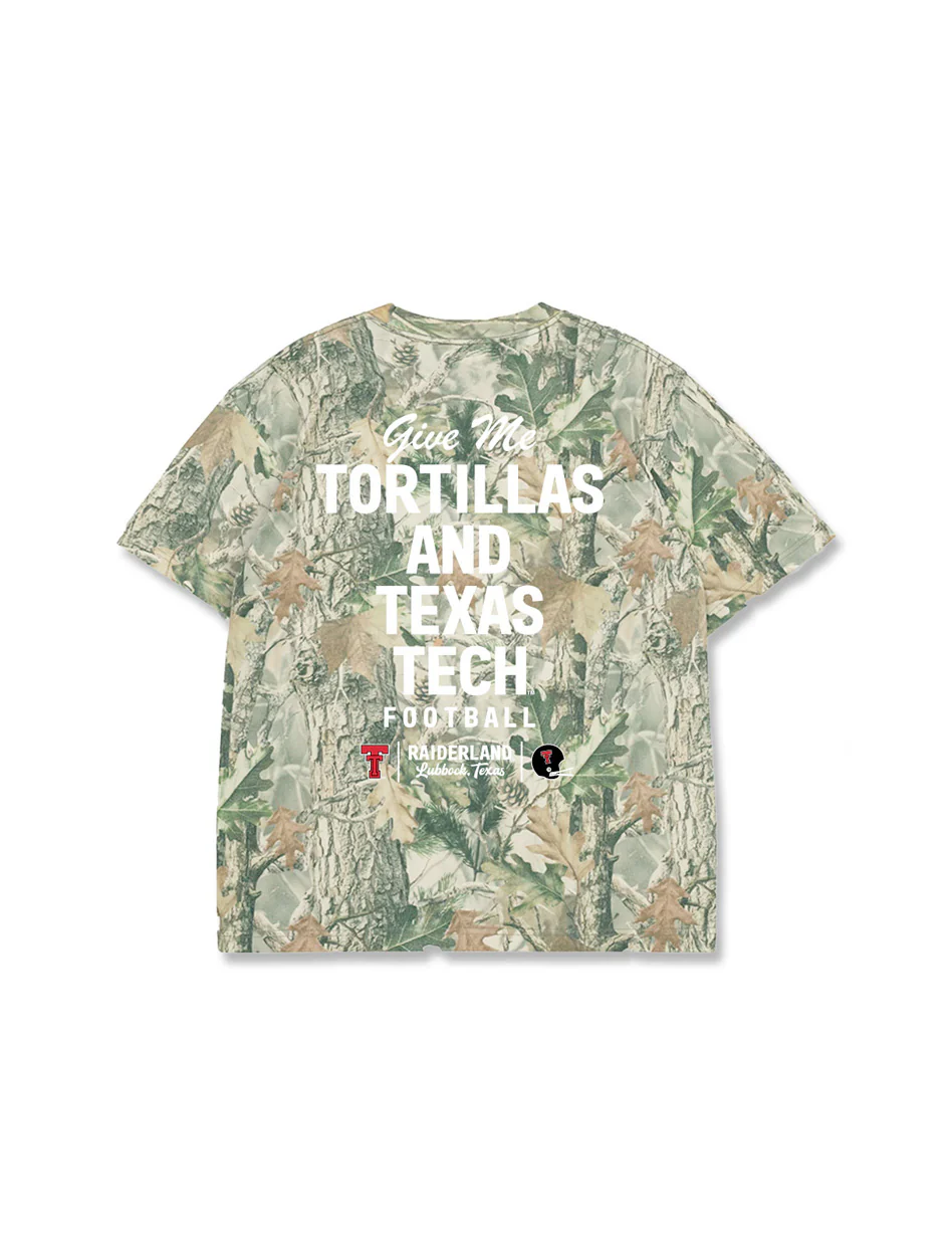 Texas Tech "Give Me Tortillas" YOUTH Camo Short Sleeve T-Shirt