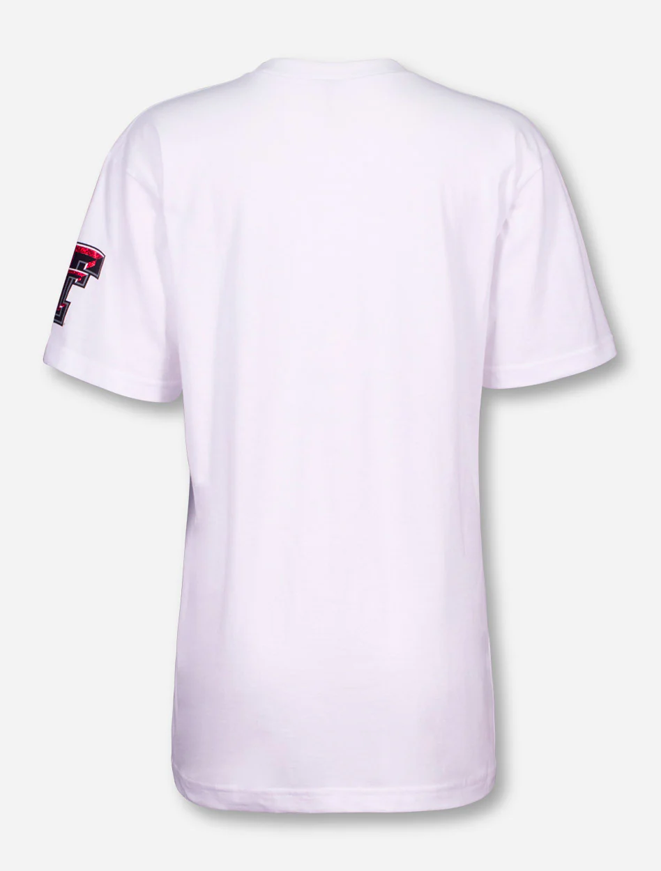 Texas Tech Glitter Football Font V-Neck T-Shirt - Image 6