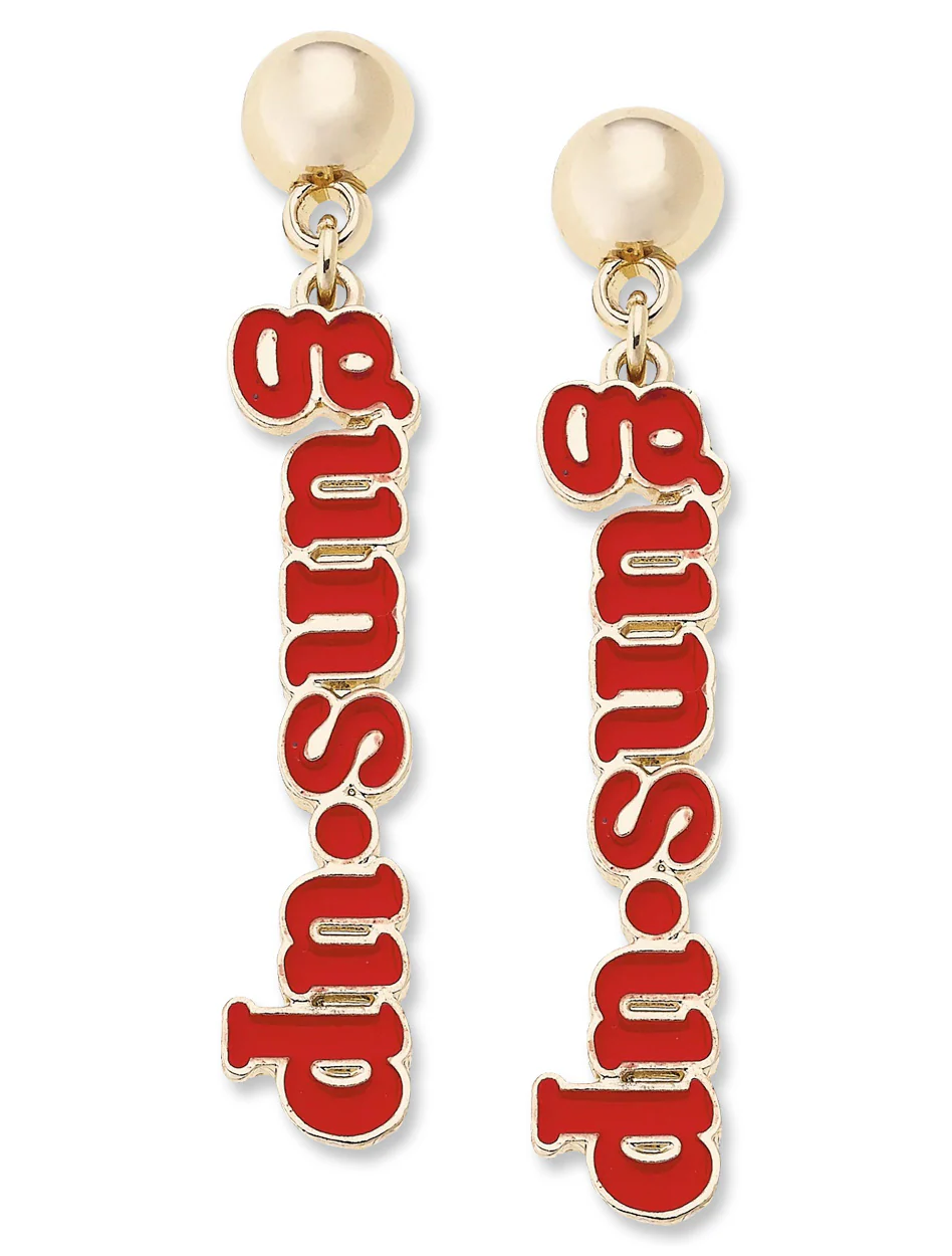 Texas Tech "Guns Up" Dangle Earrings
