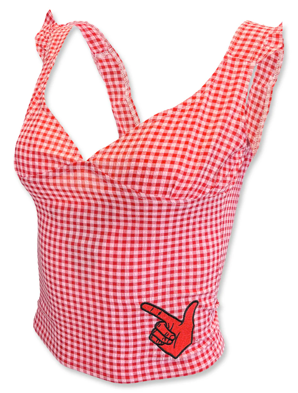 Texas Tech Guns Up "Oleander" Searsucker Crop Tank
