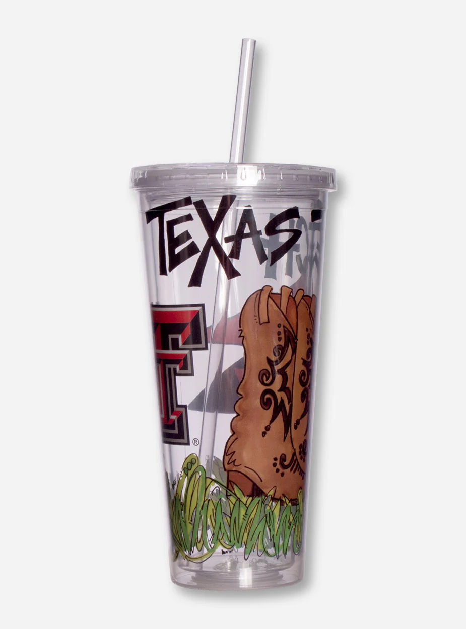Texas Tech Guns Up Travel Tumbler with Straw - Image 2
