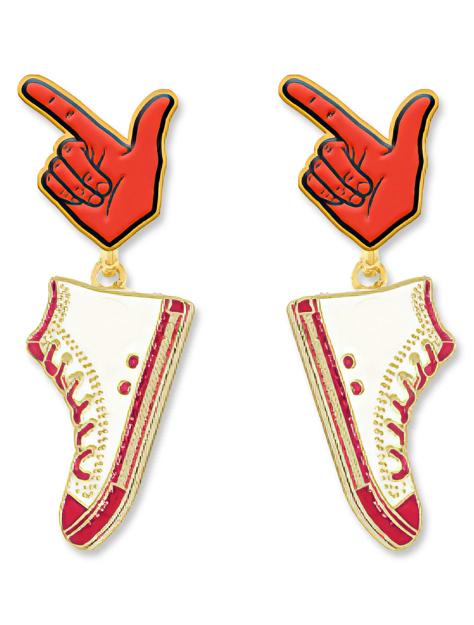 Texas Tech "Hi Tops" Earrings