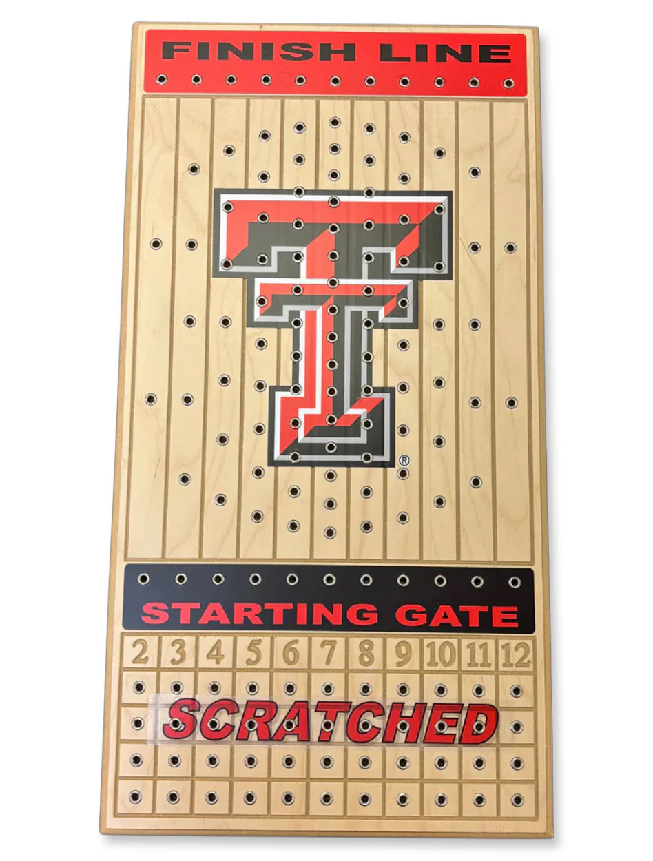 Texas Tech Horse Racing Maple Tabletop Game - Image 2