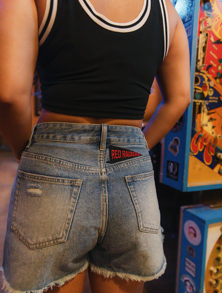 Texas Tech Hype & Vice Denim Patched Women's Shorts - Image 2