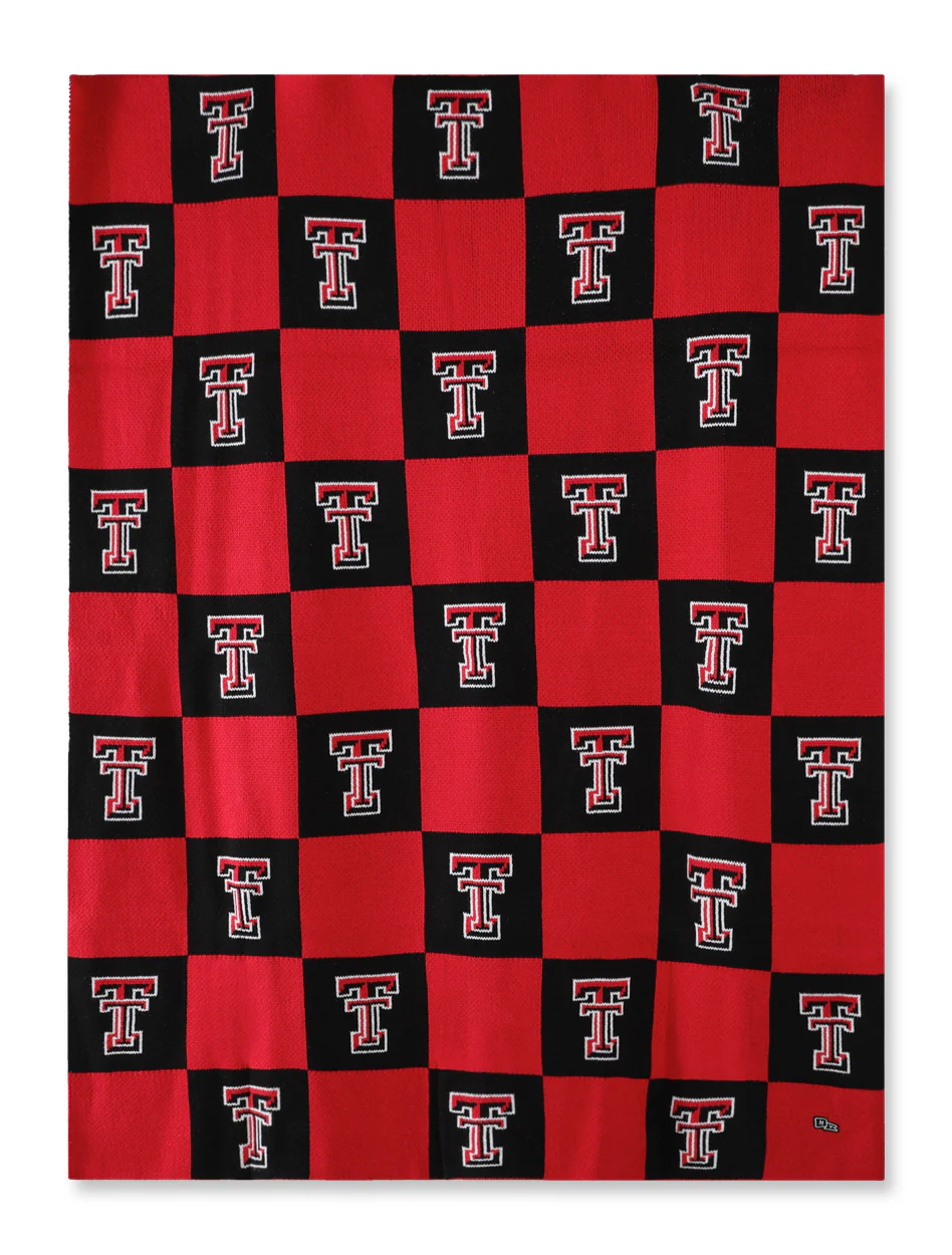 Texas Tech Hype & Vice Double T Intarsia Blanket