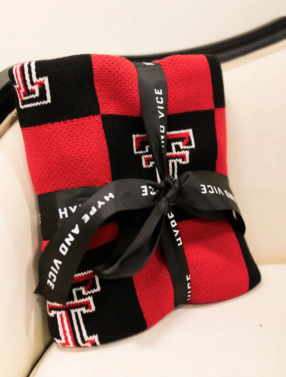 Texas Tech Hype & Vice Double T Intarsia Blanket - Image 2