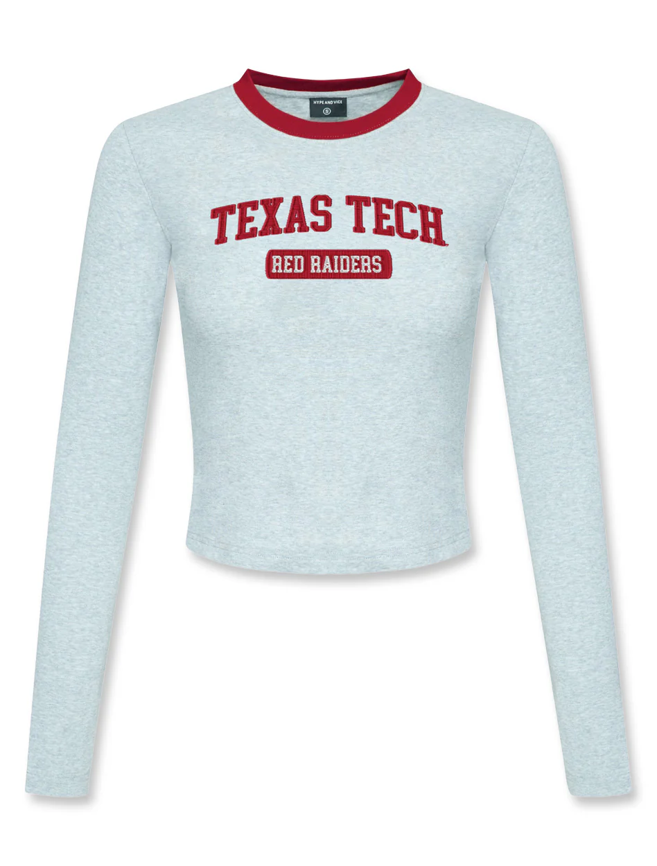 Texas Tech Hype & Vice Long Sleeve Baby Tee