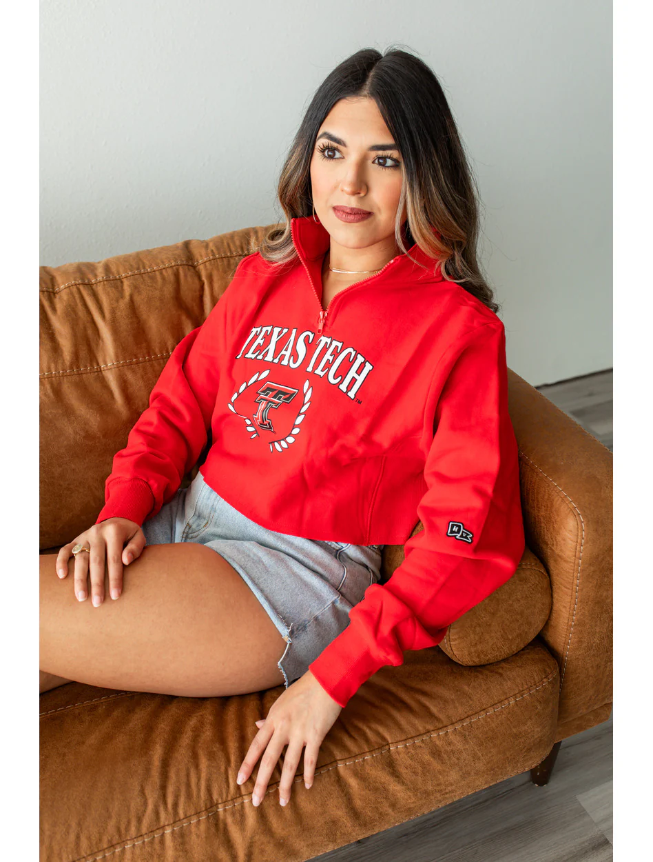 **Texas Tech Hype & Vice University Cut Off Mock Neck