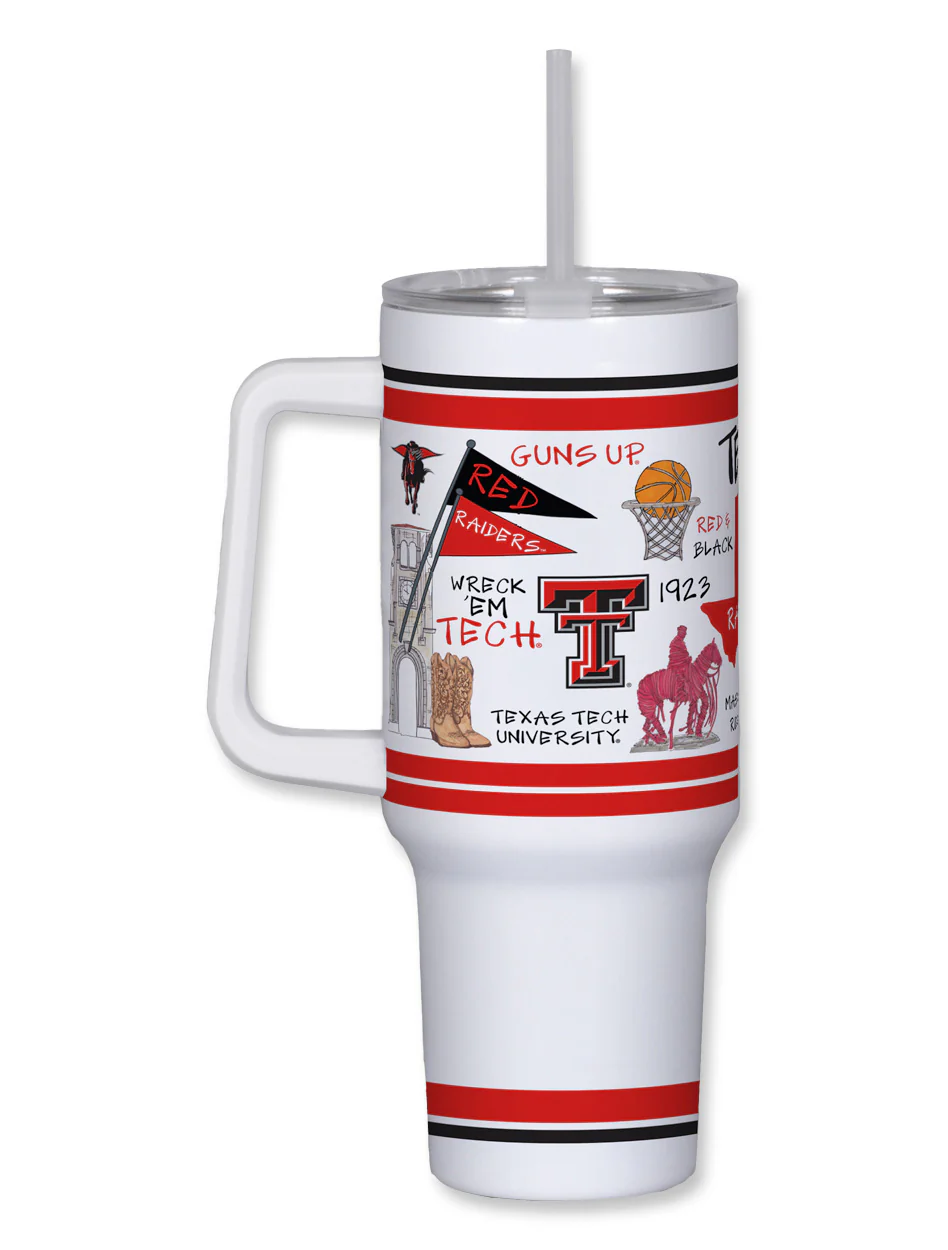 Texas Tech "Icons" 40 oz Tumbler w/ Handle