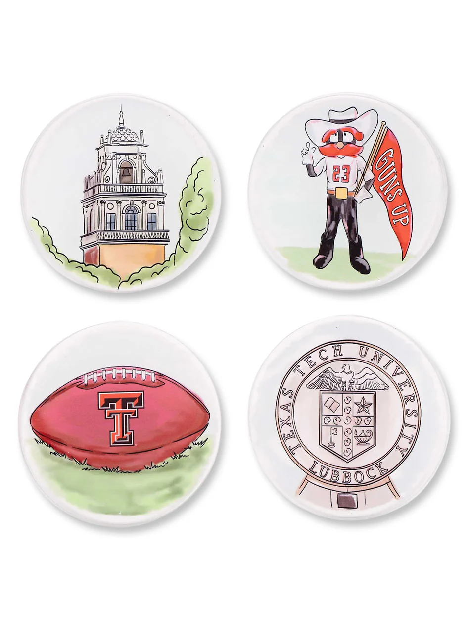 Texas Tech "Icons" Set of 4 Acrylic Coasters
