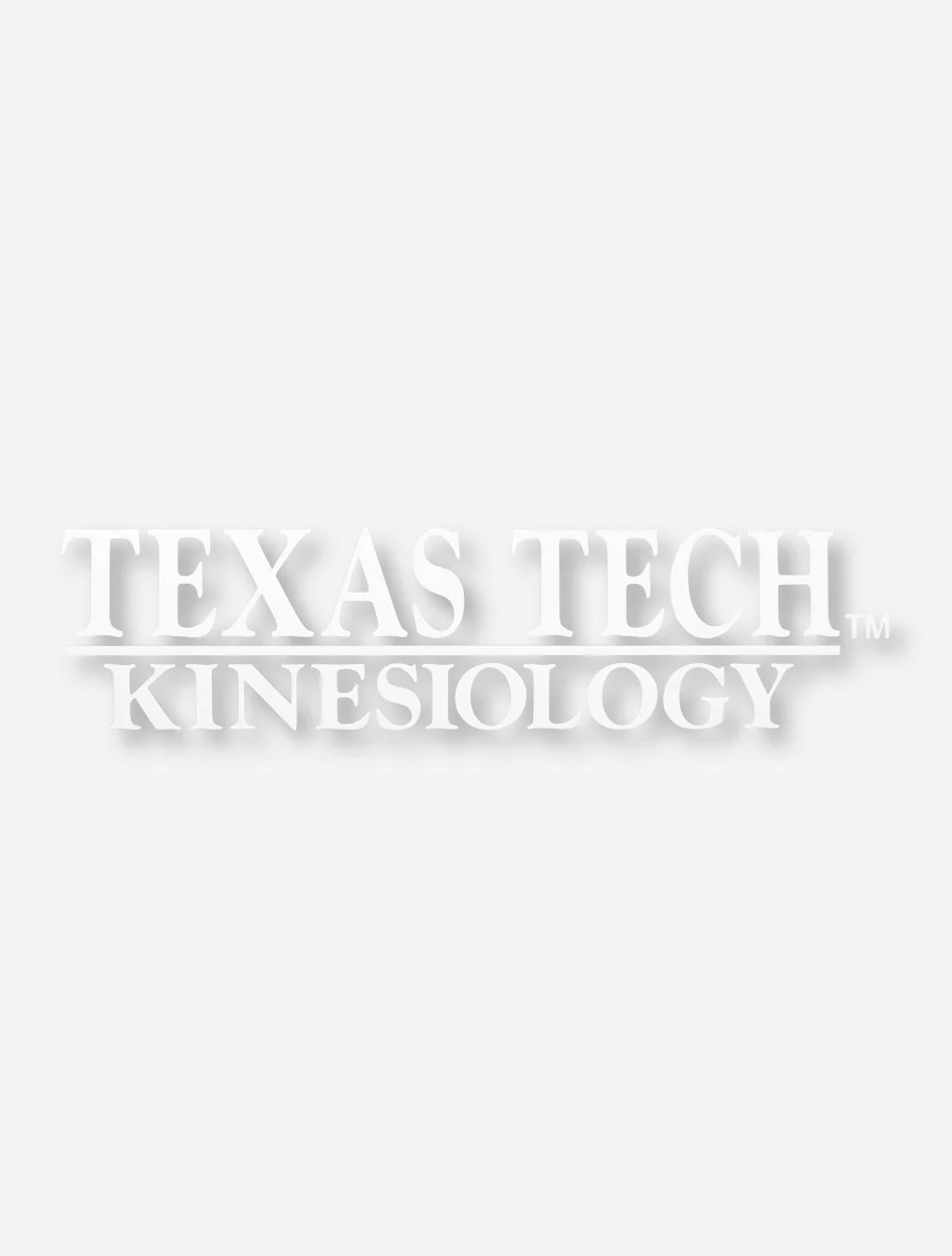 Texas Tech Kinesiology White Decal