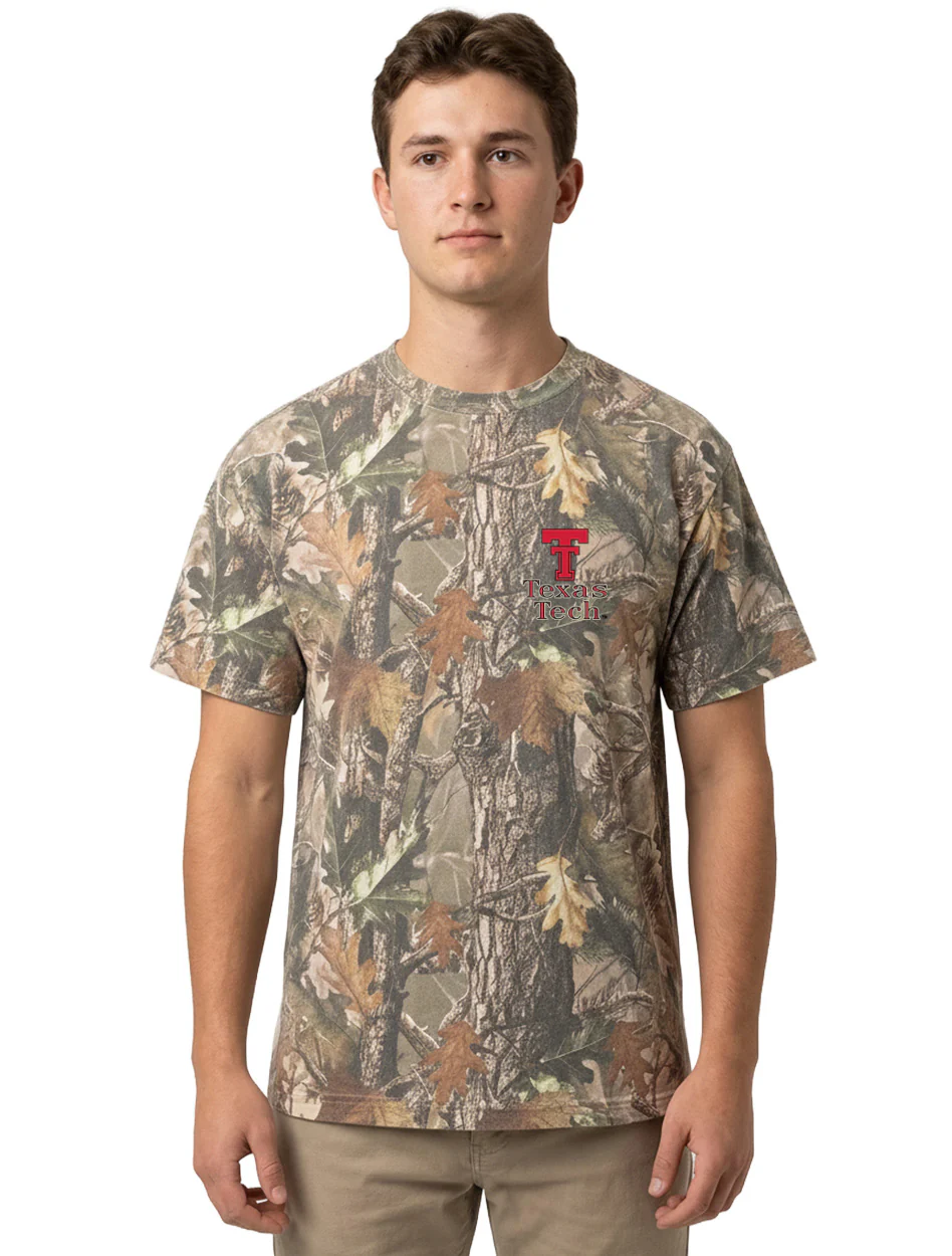 Texas Tech "Lakeside Patches" Washed Camo Short Sleeve T-Shirt - Image 2