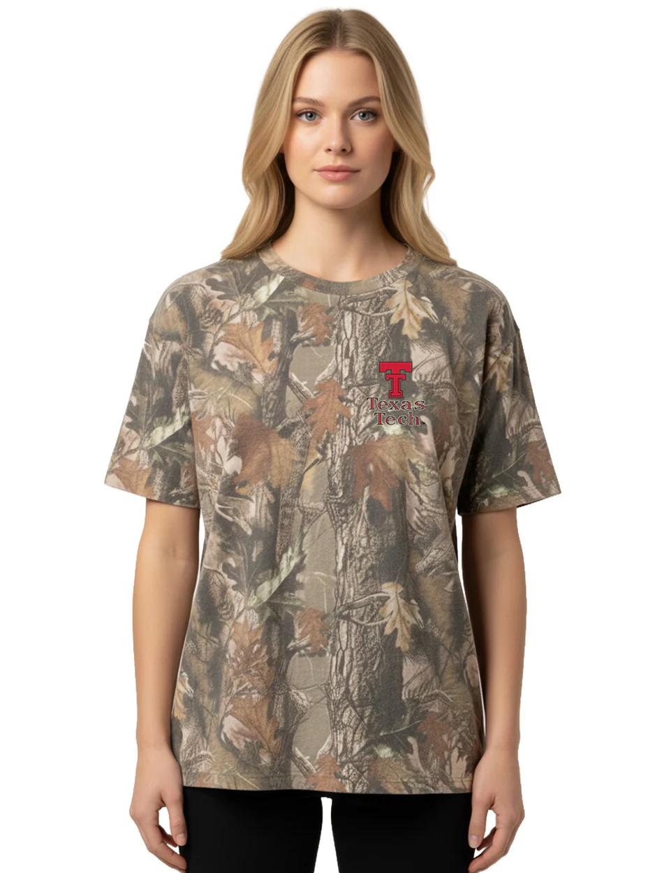 Texas Tech "Lakeside Patches" Washed Camo Short Sleeve T-Shirt - Image 5