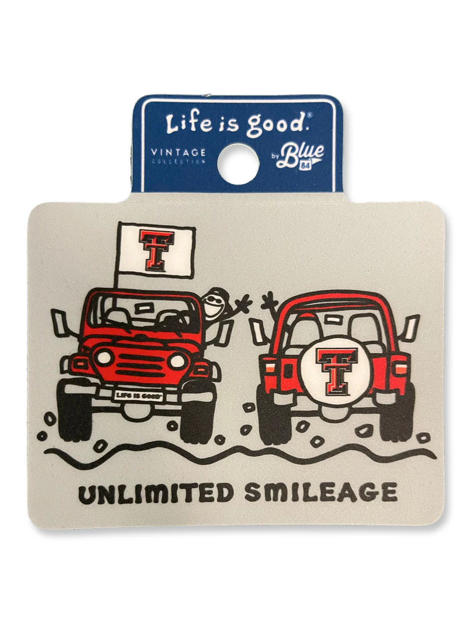 Texas Tech Life is Good "Jake Smilage" Decal