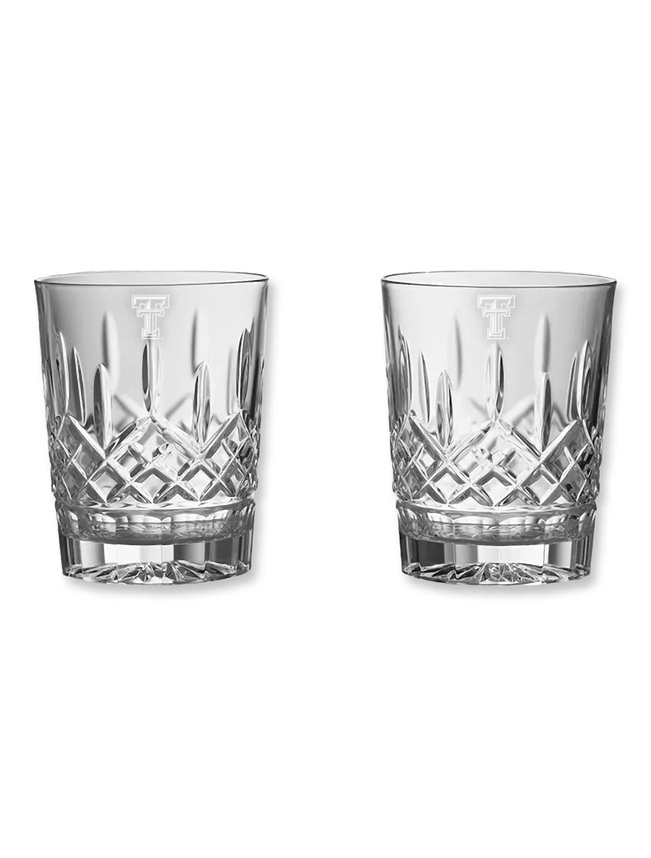 Waterford Texas Tech Lismore Double Old Fashioned Set