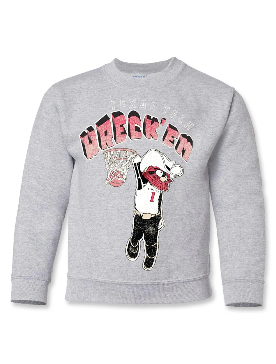 Texas Tech Livy Lu Raider Red "Slamfest" Youth Crew Sweatshirt
