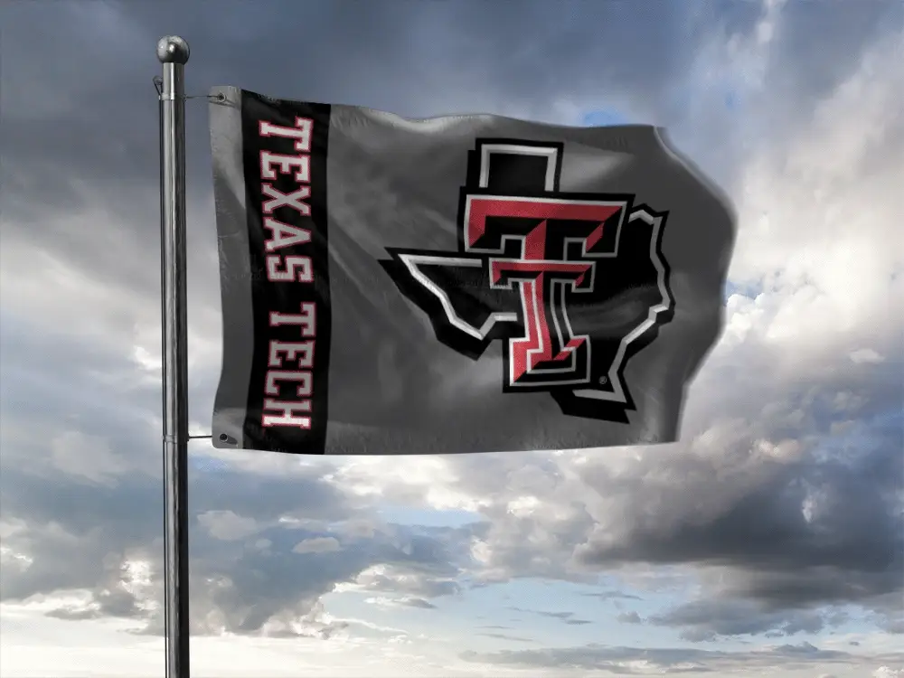 Texas Tech "Lonestar Pride" 3'x5' Charcoal Deluxe Flag - Image 2
