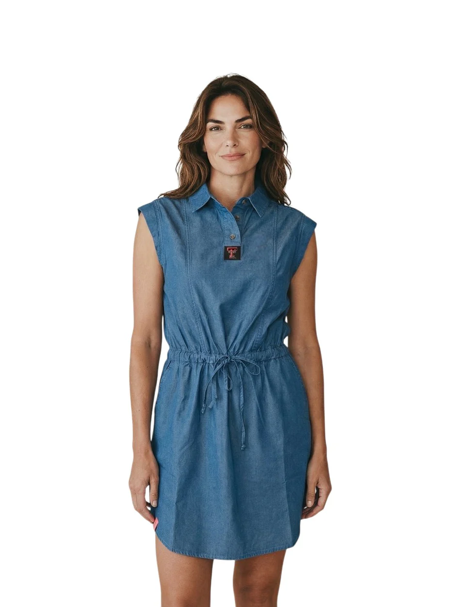 Texas Tech Lusso "Donatella" Denim Dress