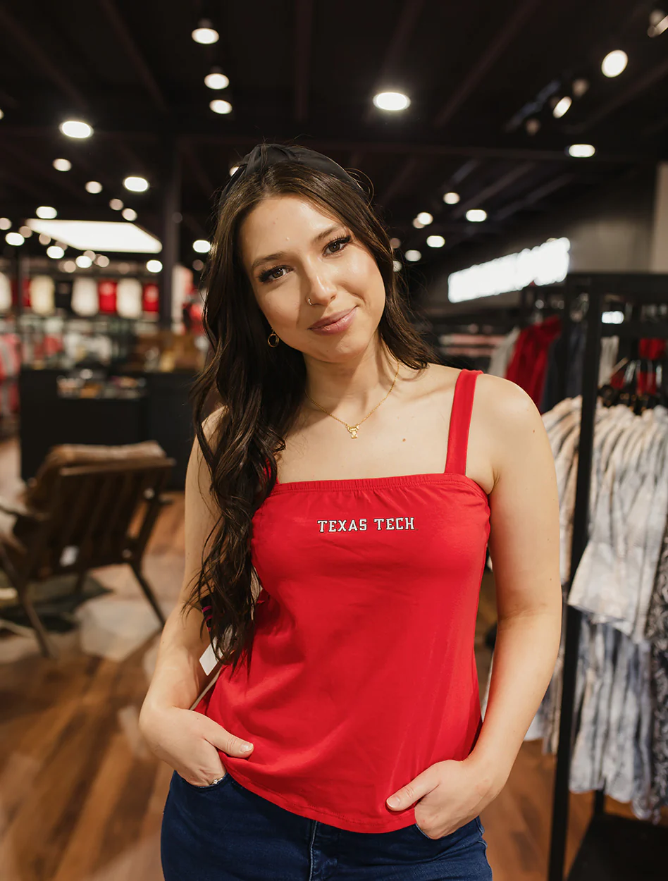 Texas Tech Lusso "Valentina" Tie Back Tank Top - Image 4