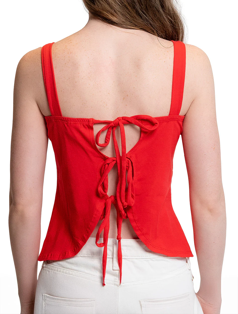 Texas Tech Lusso "Valentina" Tie Back Tank Top - Image 6
