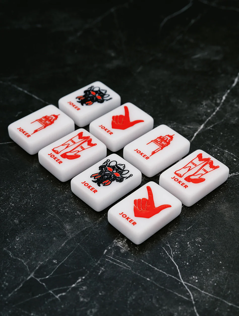 Texas Tech Mahjong Tiles in Acrylic Box - Image 2