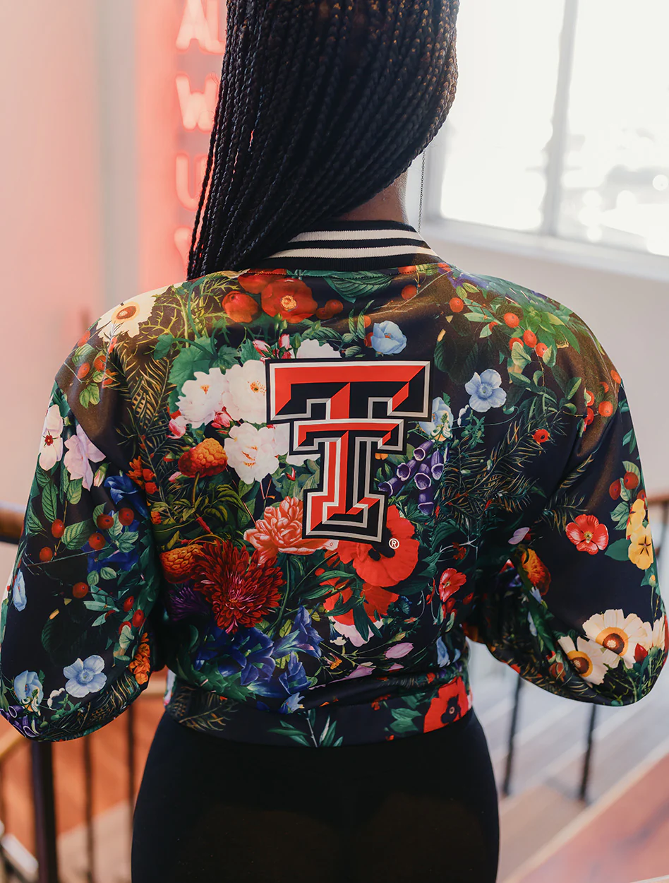 Texas Tech "Marissa" Floral Full Zip Jacket