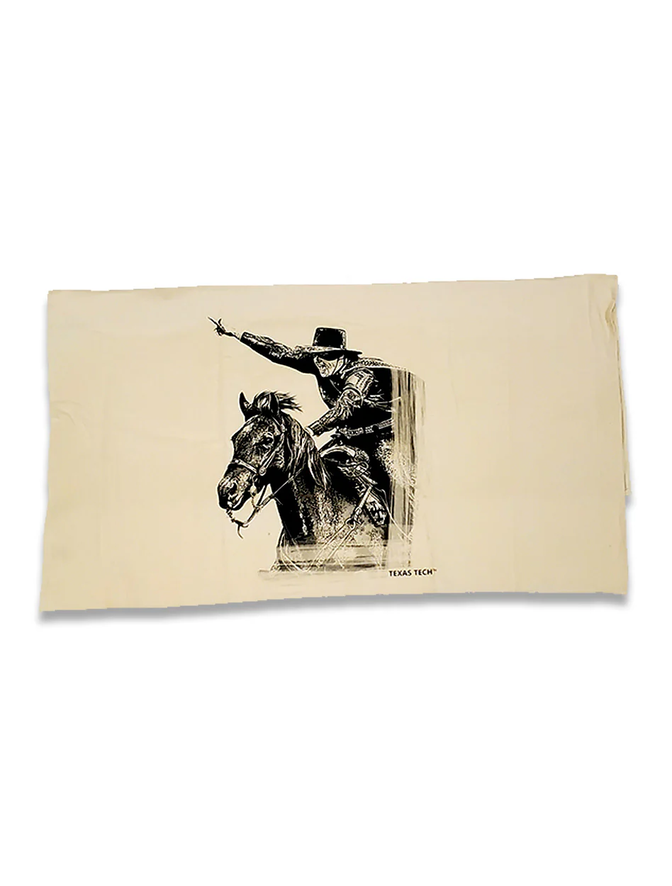 Texas Tech "Masked Rider" Canvas Tea Towel