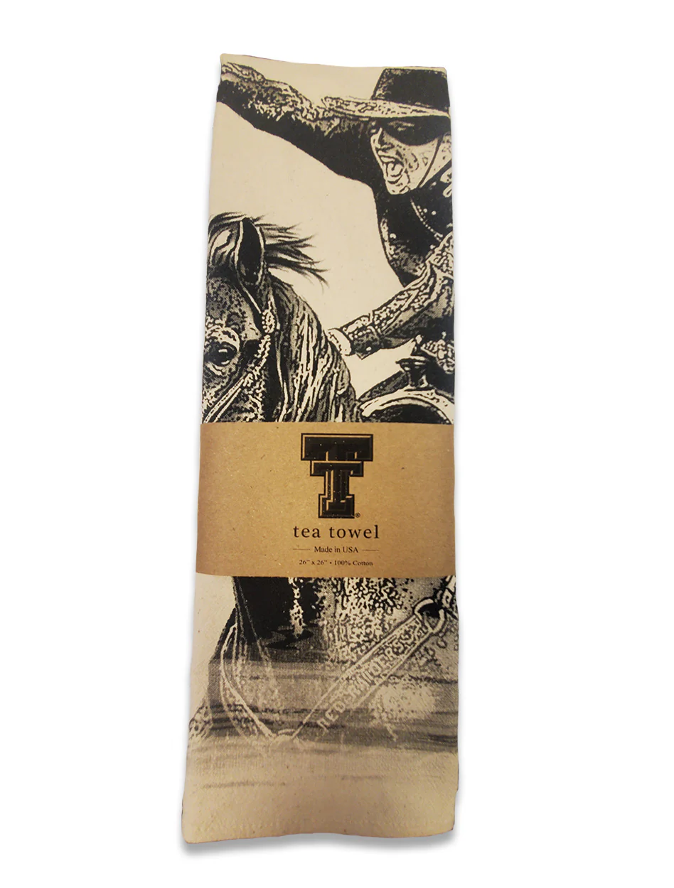 Texas Tech "Masked Rider" Canvas Tea Towel - Image 2