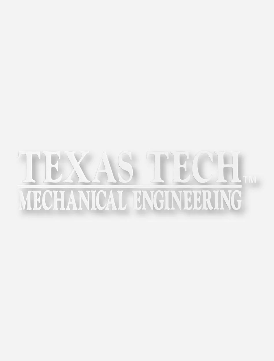 Texas Tech Mechanical Engineering White Decal