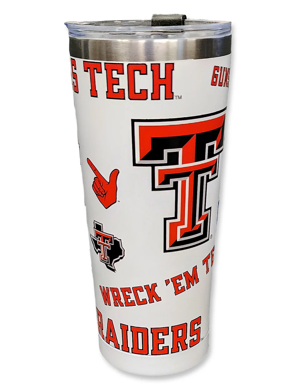 Texas Tech "Medley of Logos" 24 oz Travel Tumbler