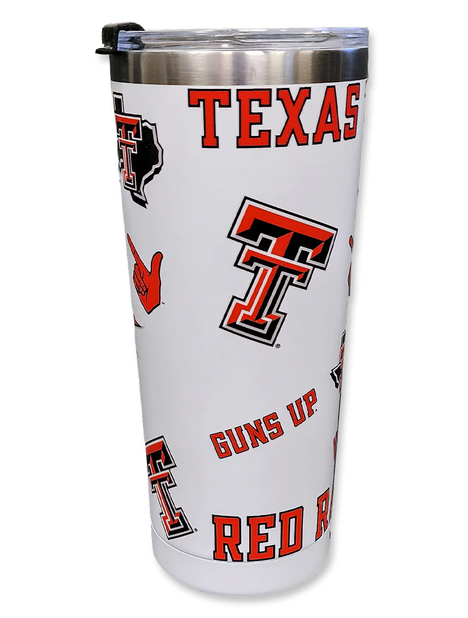 Texas Tech "Medley of Logos" 24 oz Travel Tumbler - Image 2