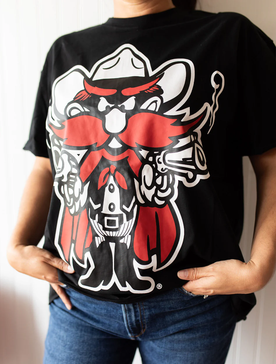 Texas Tech "Oversize Raider Red" Roll Edge Tee