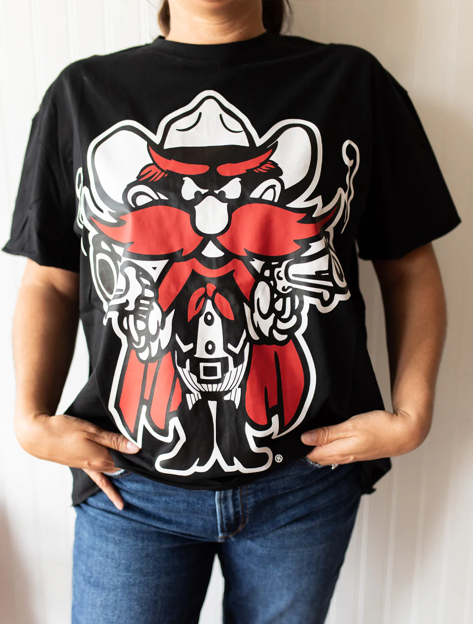 Texas Tech "Oversize Raider Red" Roll Edge Tee - Image 2